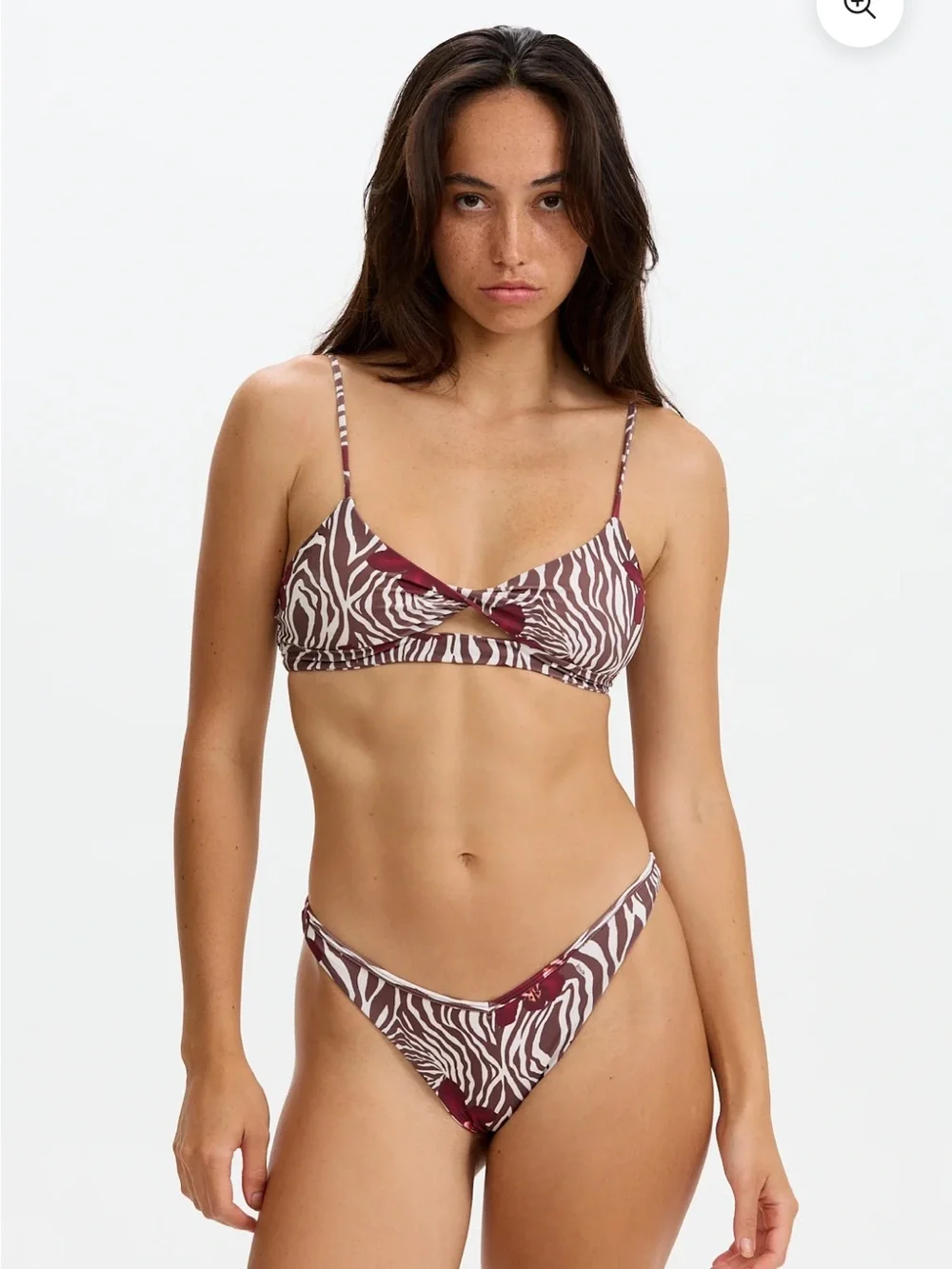 Benoa Swim Brown and White Zebra-Print Johnny bottoms